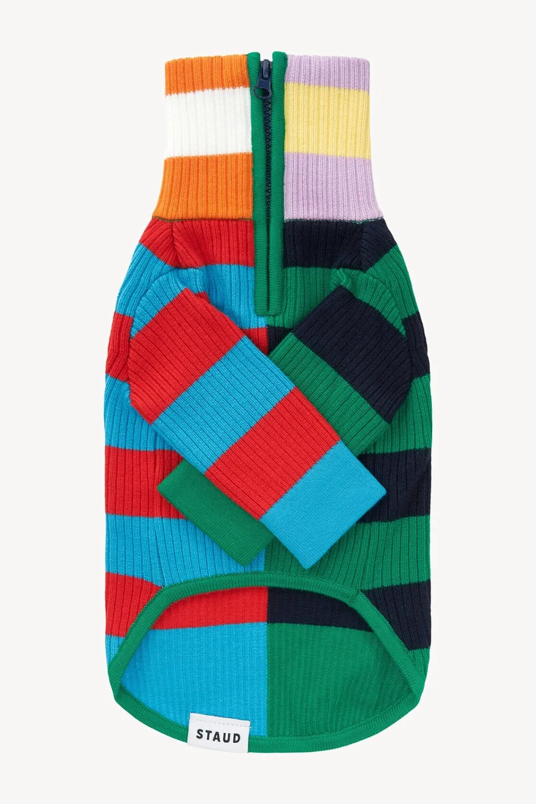 STAUD PET HAMPTON SWEATER | CABANA STRIPE MULTI< Pet Clothing