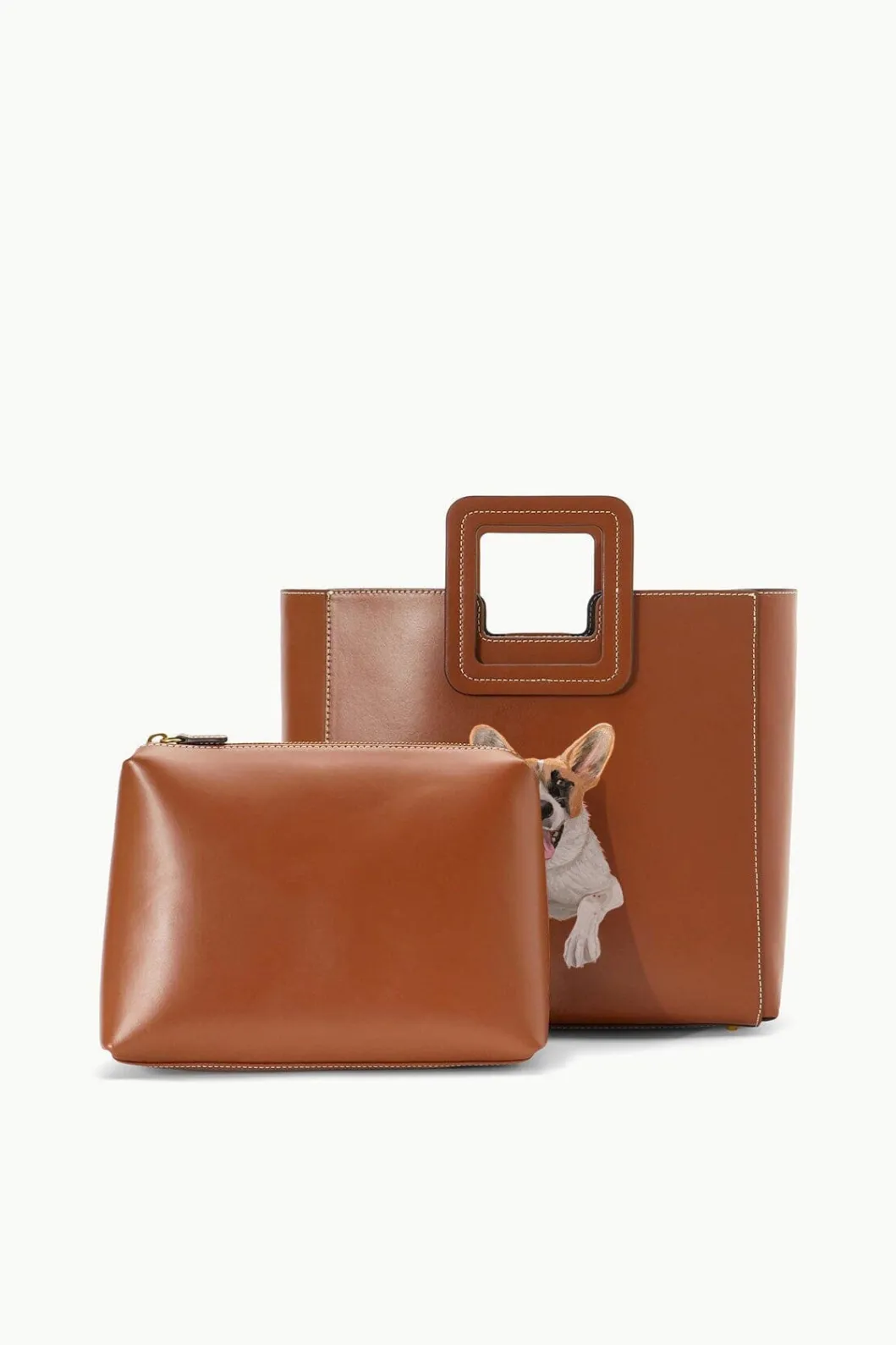 STAUD | CUSTOM SHIRLEY LEATHER BAG | SADDLE< Custom Handbags | Custom Handbags