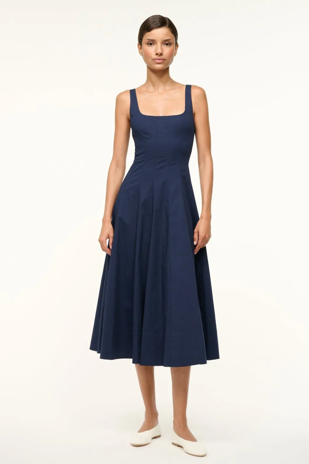 STAUD | WELLS DRESS< Midi Dresses | Dresses