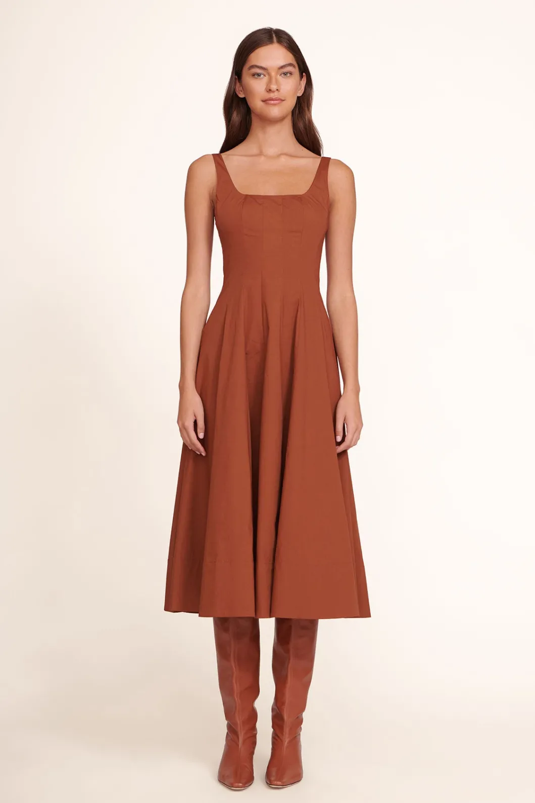 STAUD | WELLS DRESS< Midi Dresses | Dresses