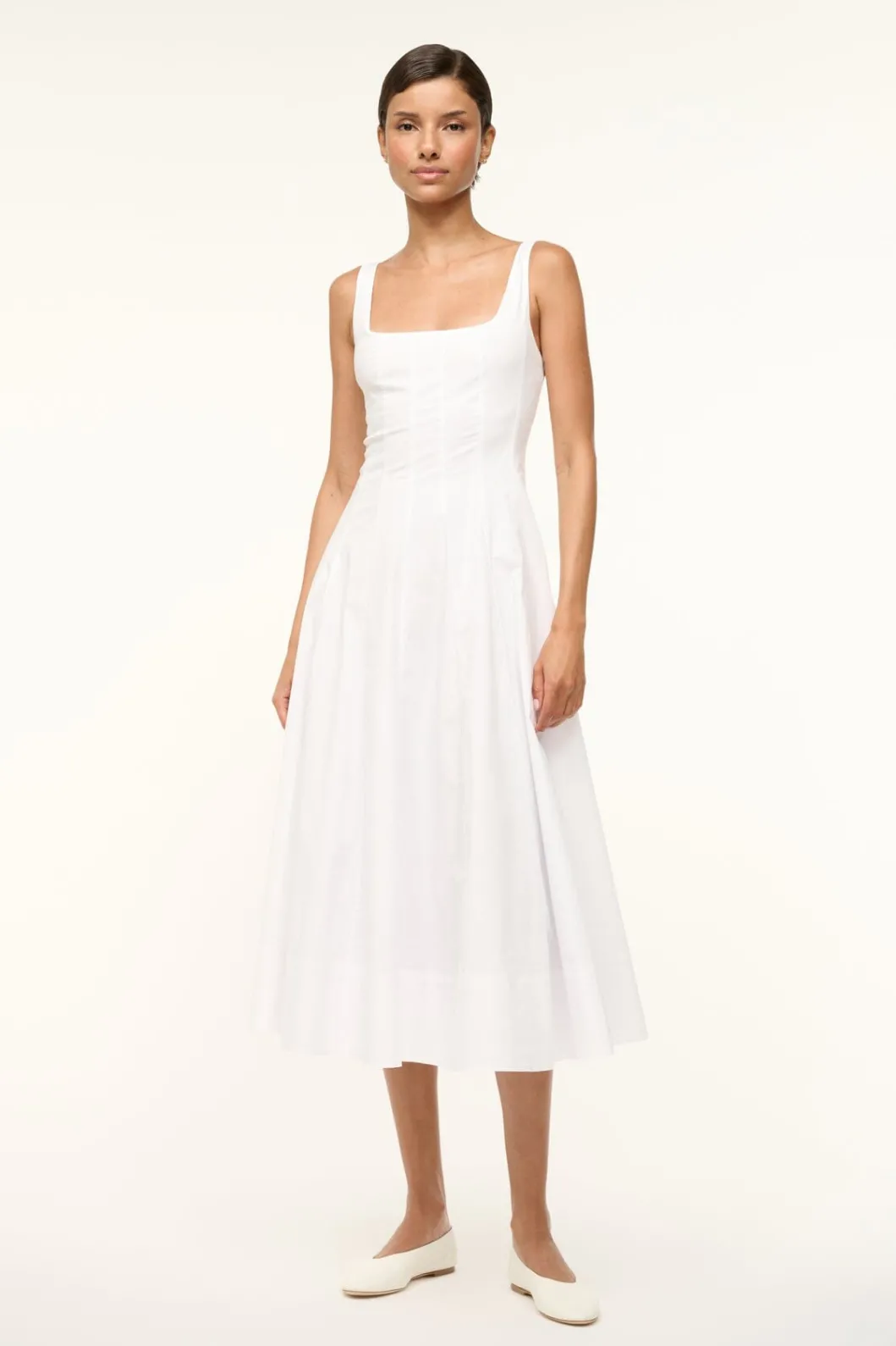 STAUD | WELLS DRESS< Midi Dresses | Dresses