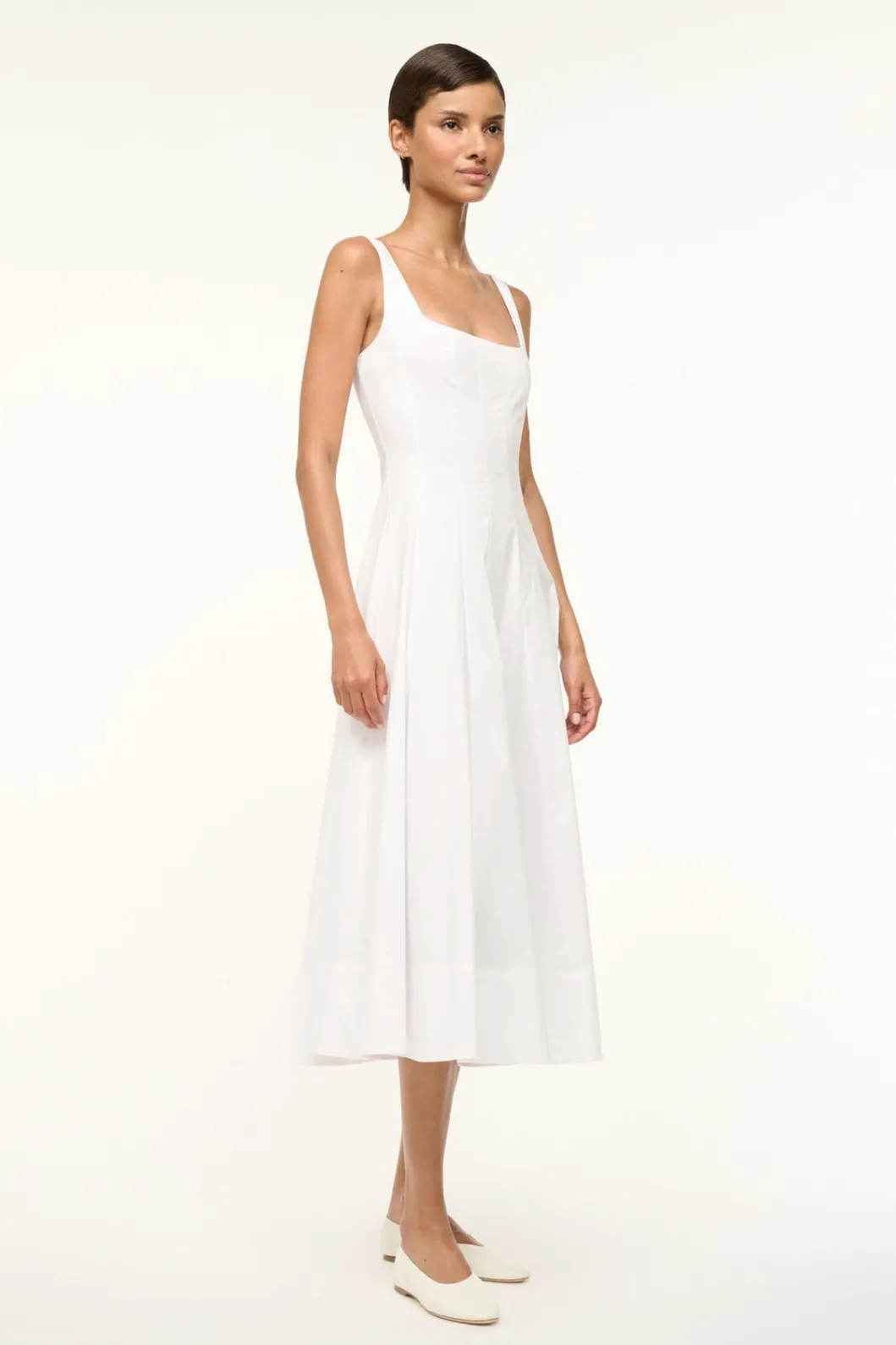 STAUD | WELLS DRESS< Midi Dresses | Dresses