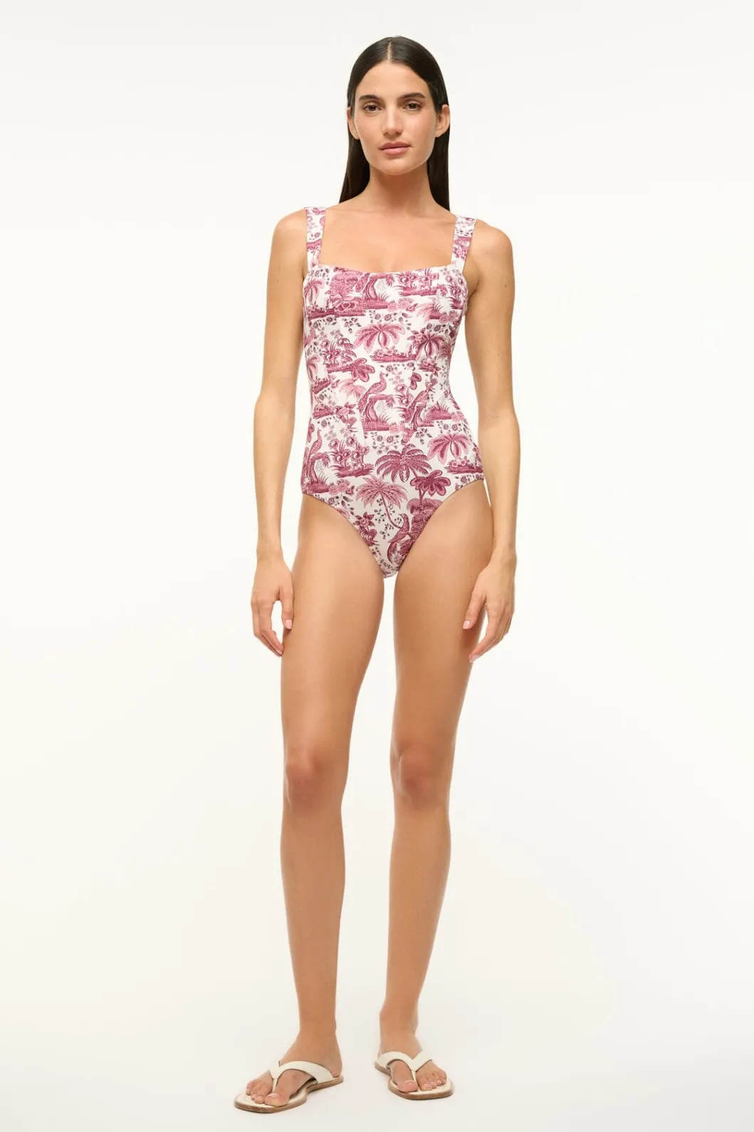 STAUD ADELAIDE ONE PIECE BORDEAUX TOILE< Swim | One Pieces