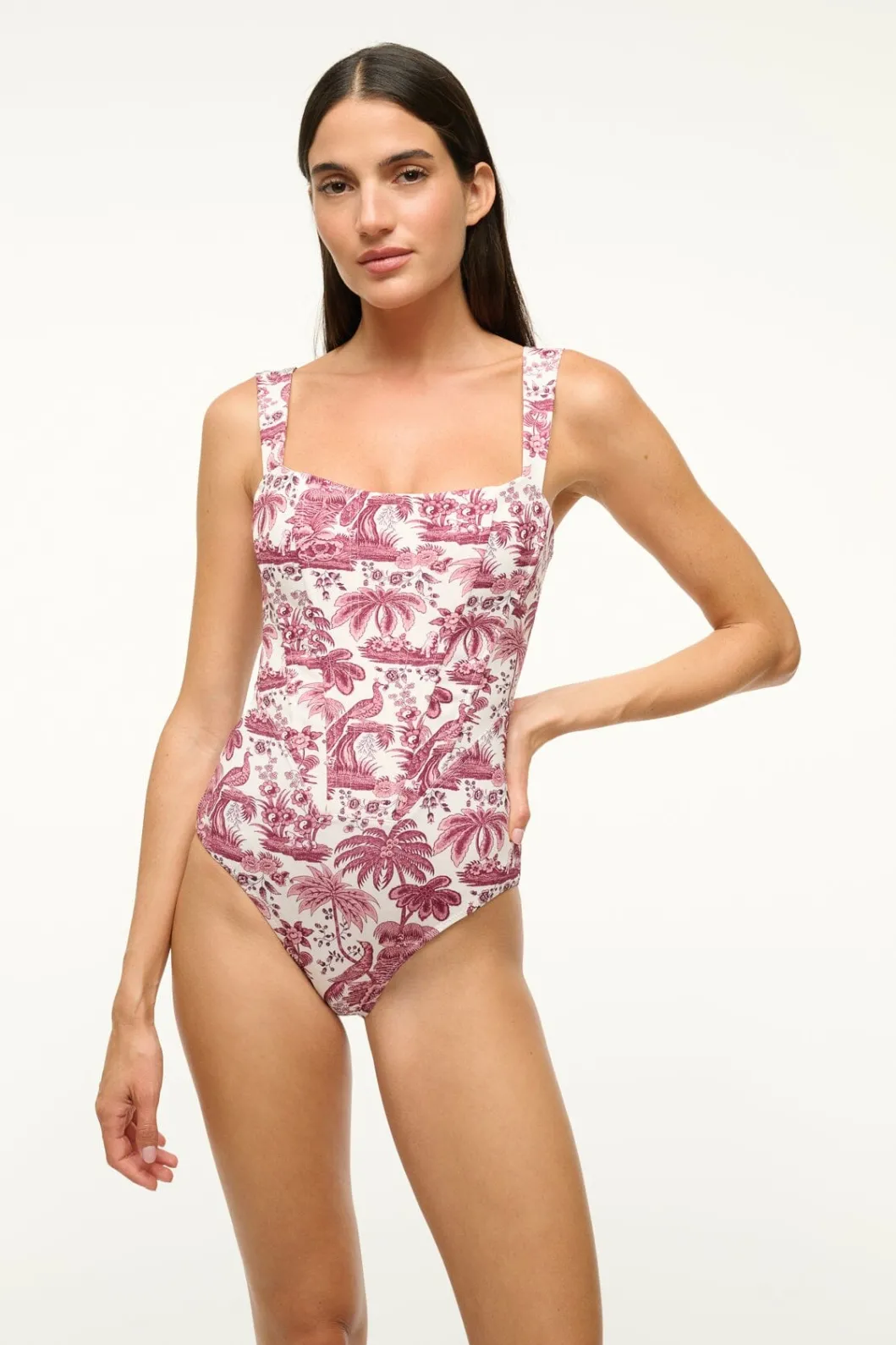 STAUD ADELAIDE ONE PIECE BORDEAUX TOILE< Swim | One Pieces