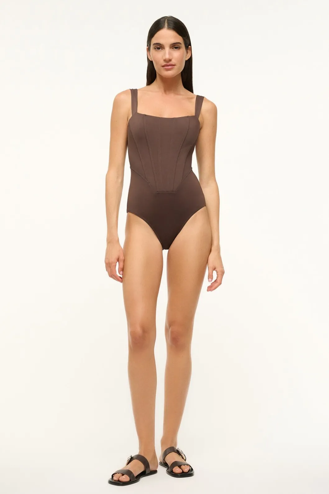 STAUD ADELAIDE ONE PIECE DARK CHOCOLATE< Swim | One Pieces