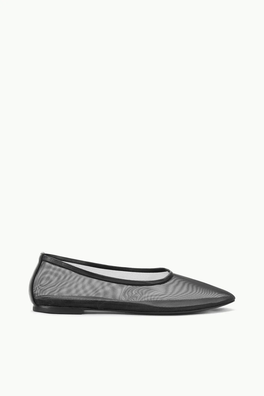 STAUD ALBA BALLET BLACK MESH< Mules & Flats