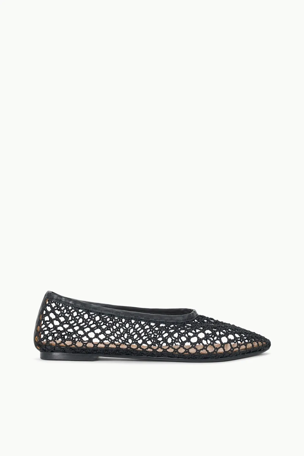 STAUD ALBA BALLET BLACK NETTING< Mules & Flats