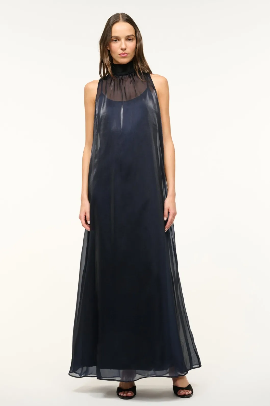 STAUD ALBEE DRESS MIDNIGHT BLACK< The Evening Edit