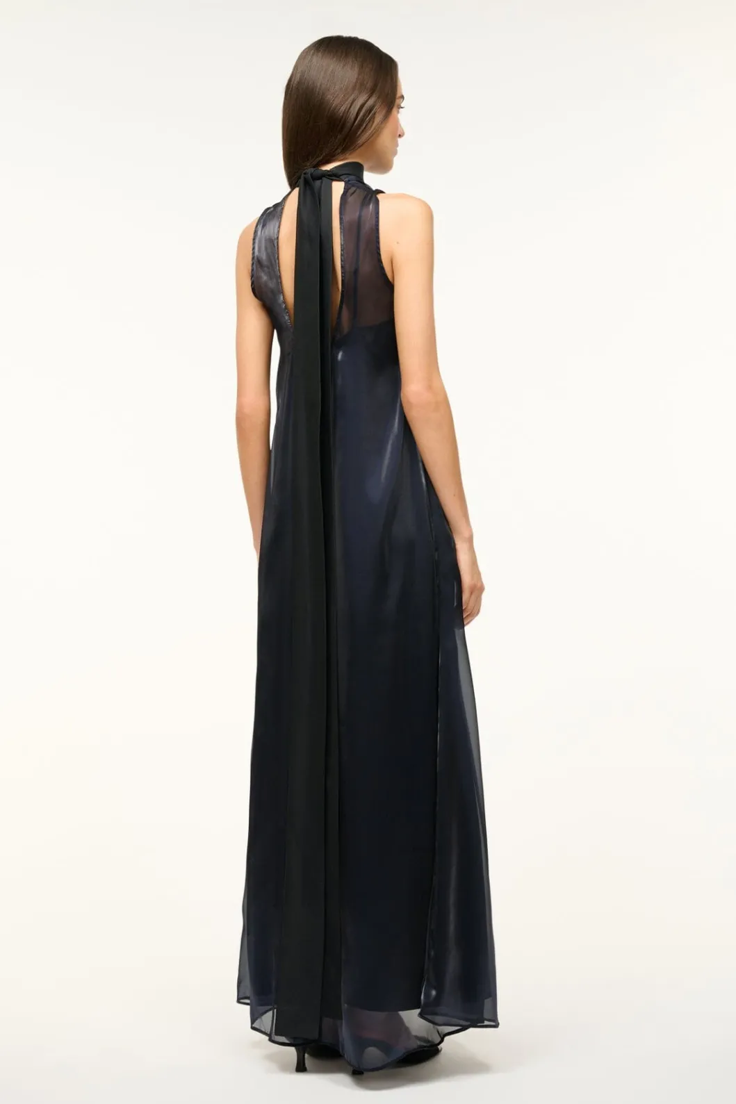 STAUD ALBEE DRESS MIDNIGHT BLACK< The Evening Edit