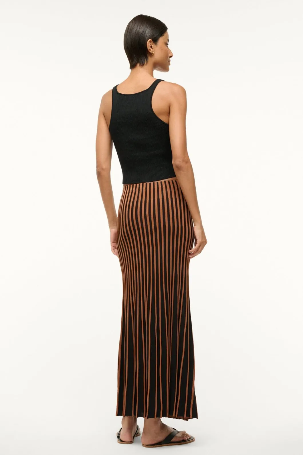 STAUD ALEIDA SKIRT TAN BLACK< Skirts