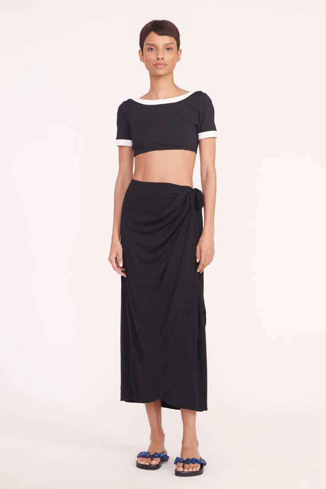 STAUD ANGELICA WRAP SKIRT< Swim | Cover-ups