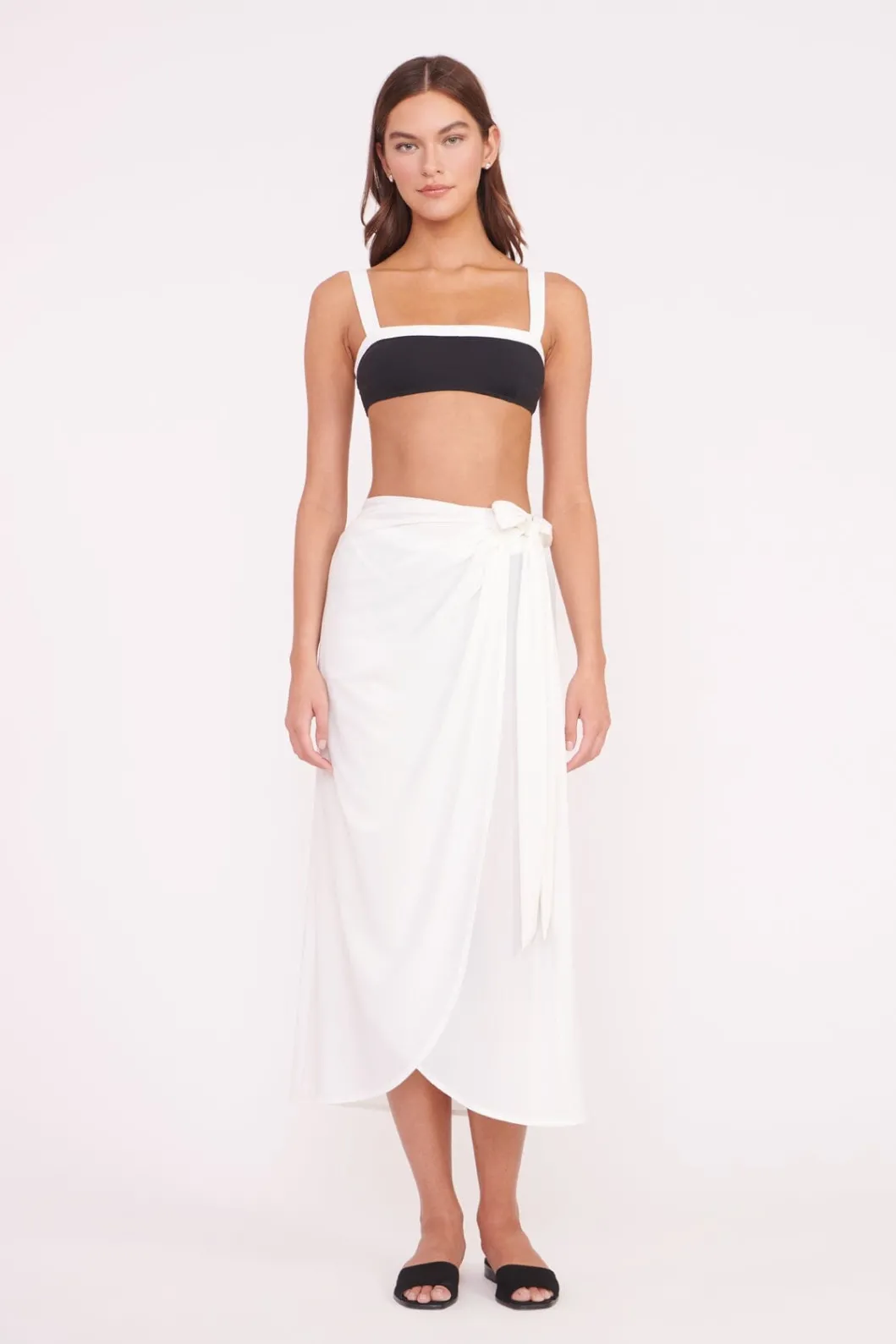 STAUD ANGELICA WRAP SKIRT< Swim | Cover-ups