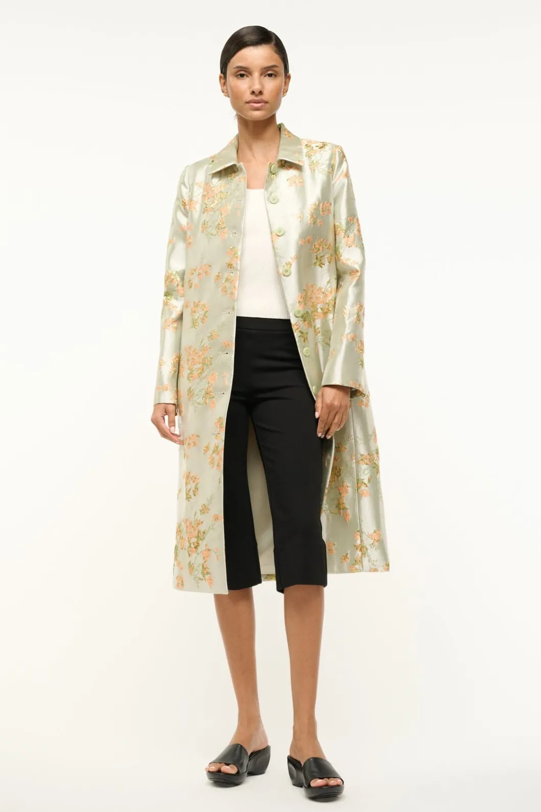 STAUD ANTOINETTE COAT METALLIC BLOOM< Outerwear & Jackets | The Evening Edit