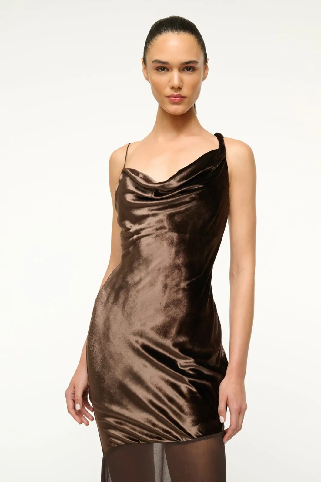 STAUD BEATON DRESS DARK CHOCOLATE< The Evening Edit | Maxi Dresses