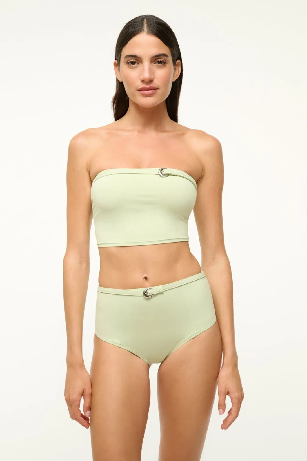 STAUD BELTED WAILEA BIKINI BOTTOM PALE JADE< Swim | Bikinis