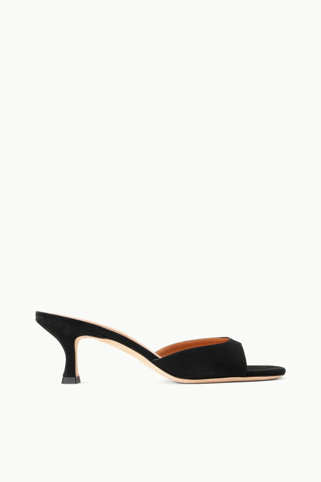 STAUD BRIGITTE MULE BLACK SUEDE< The Evening Edit | Mules & Flats