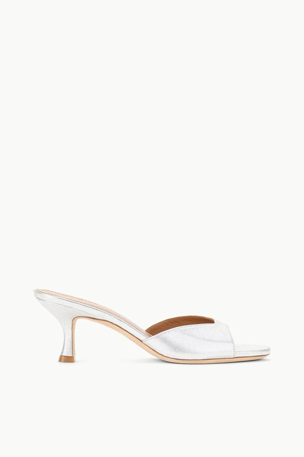 STAUD BRIGITTE MULE SATIN< The Evening Edit | Mules & Flats