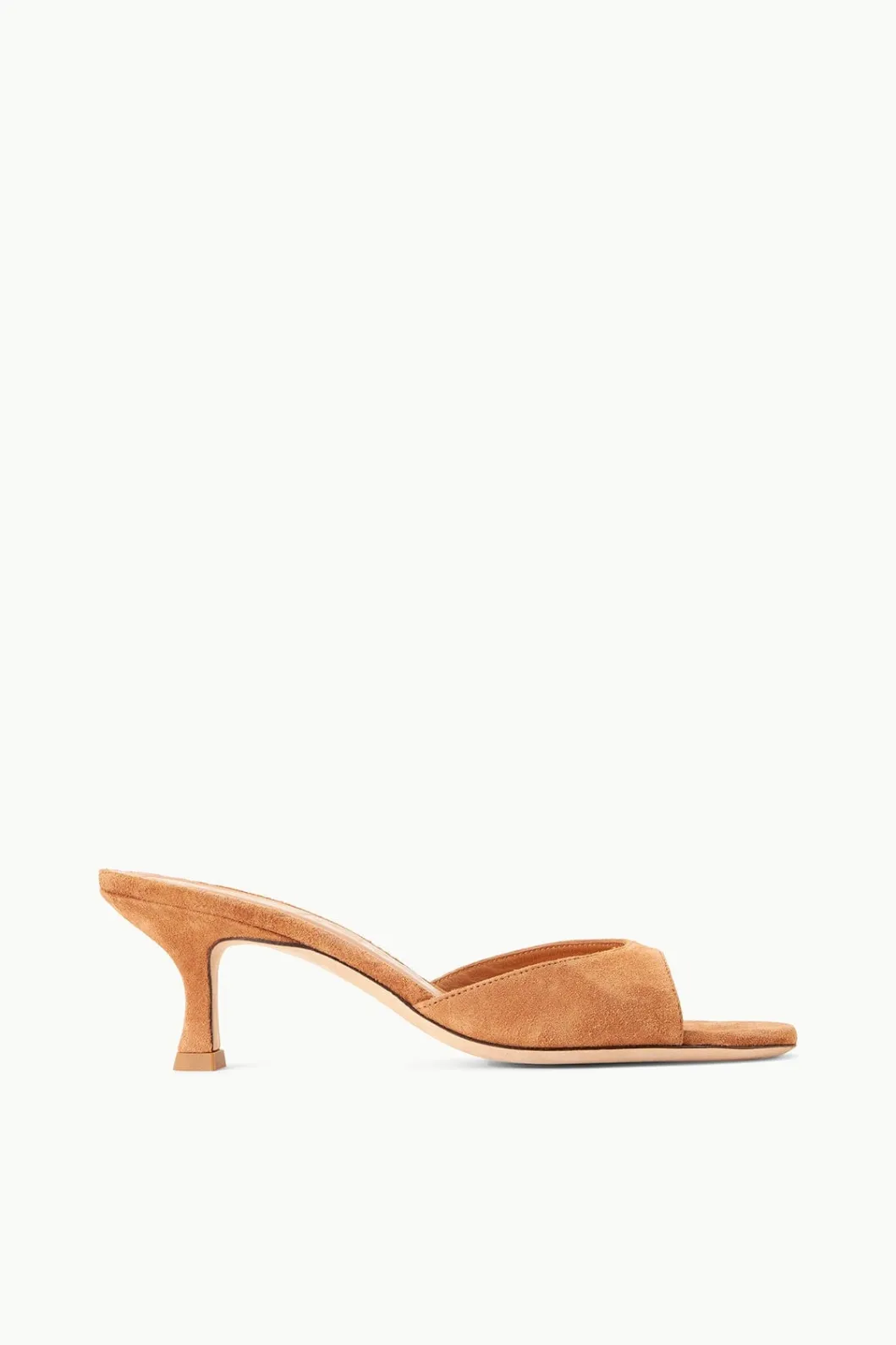 STAUD BRIGITTE MULE TAN SUEDE< The Evening Edit | Mules & Flats