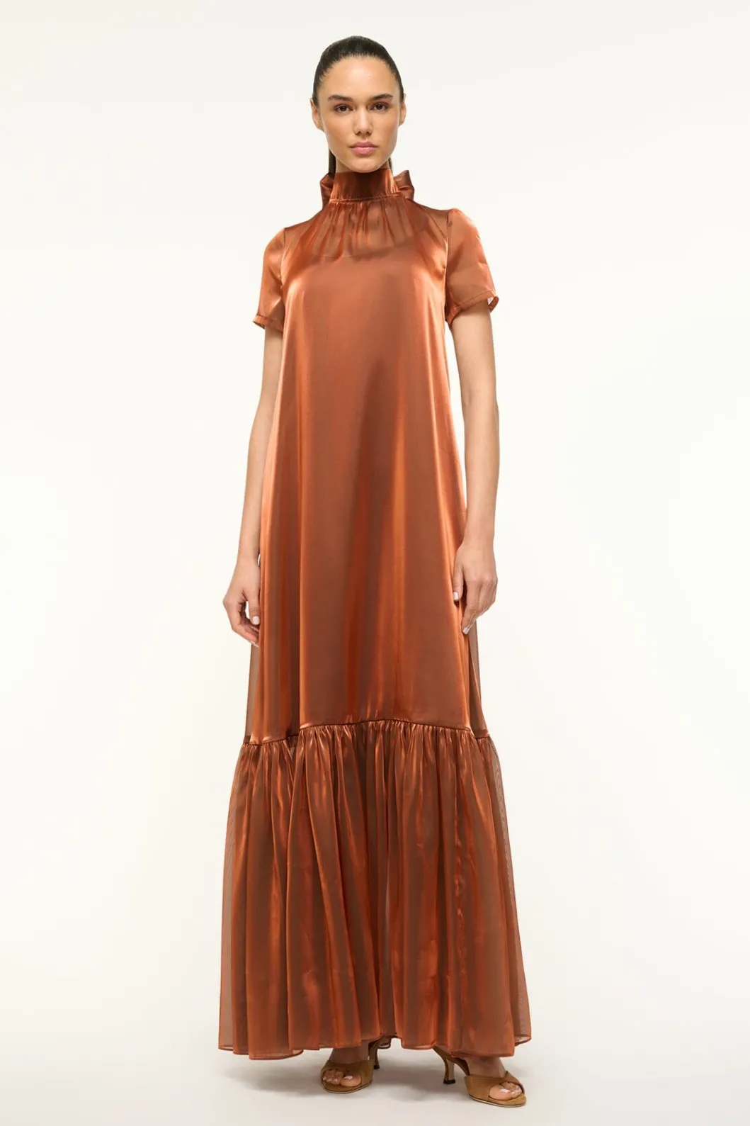 STAUD CALLUNA DRESS IRIDESCENT CACAO< The Evening Edit | Maxi Dresses