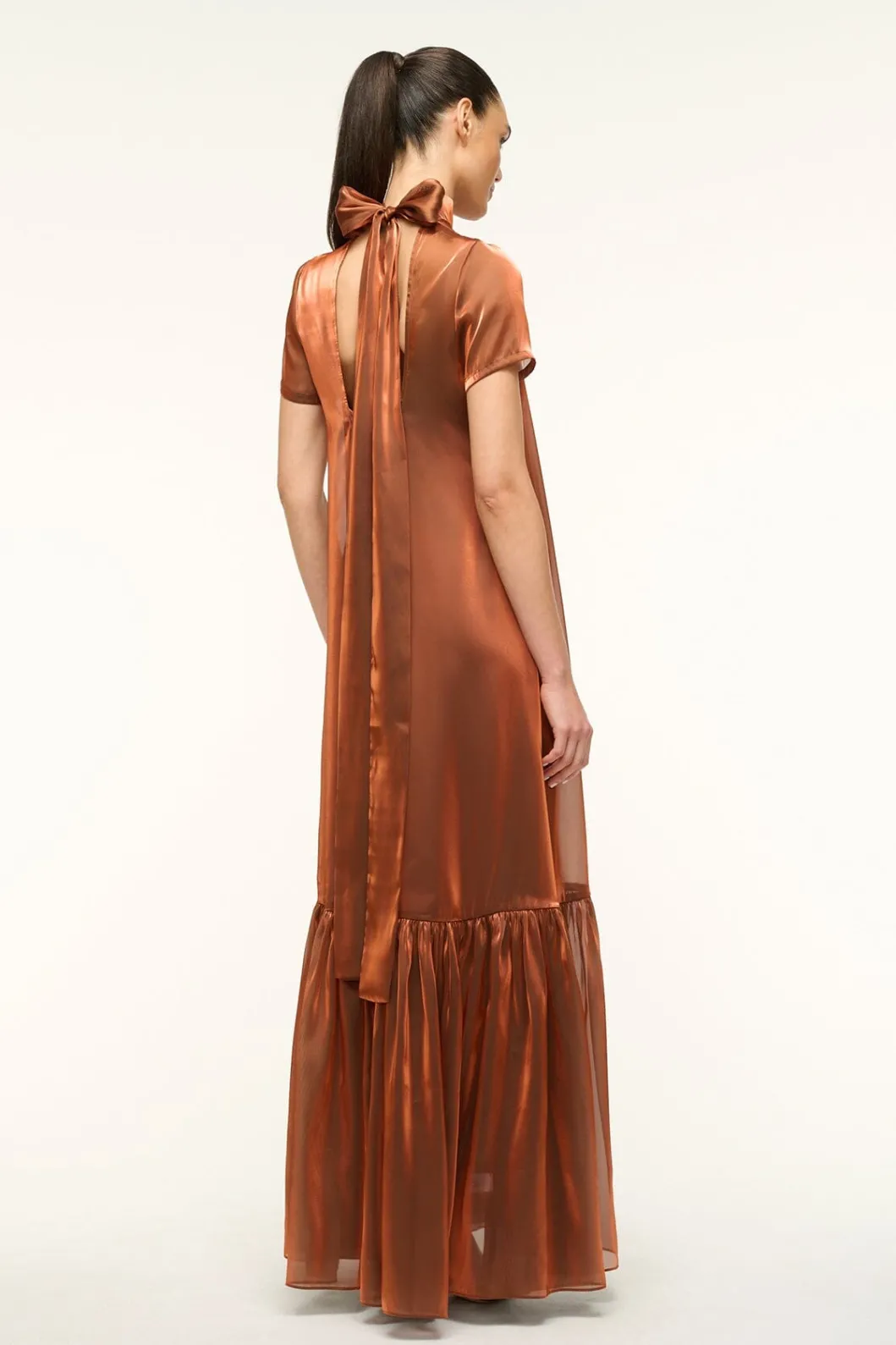 STAUD CALLUNA DRESS IRIDESCENT CACAO< The Evening Edit | Maxi Dresses