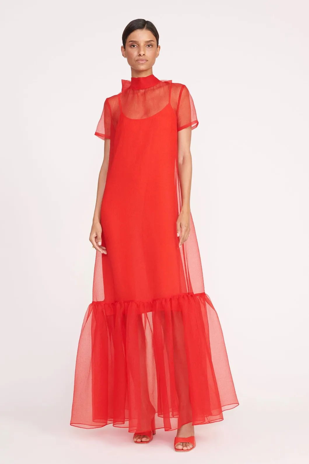 STAUD CALLUNA DRESS RED ROSE< Maxi Dresses | Dresses