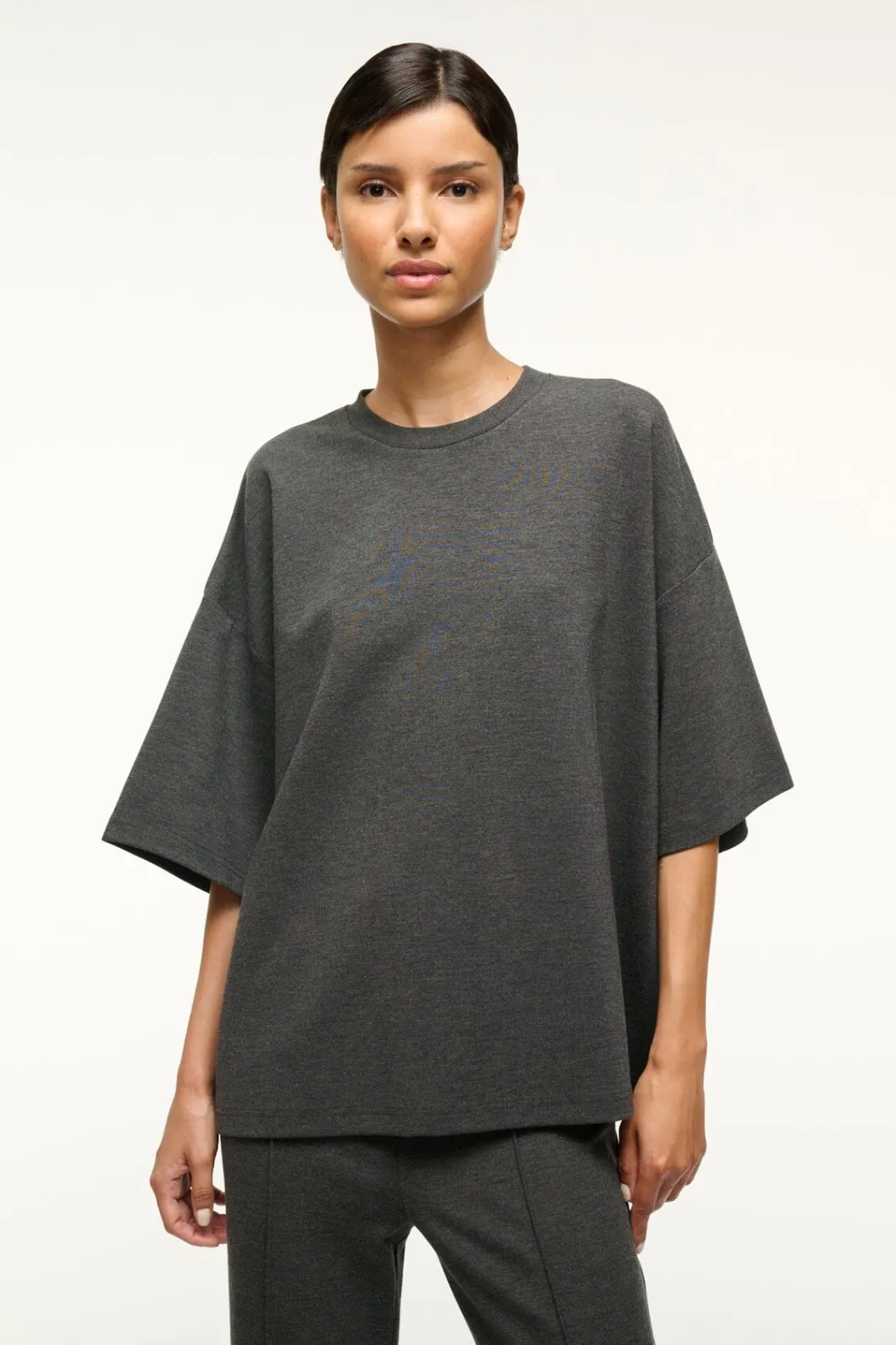 STAUD CAPSULE TOP HEATHER GREY< Tops