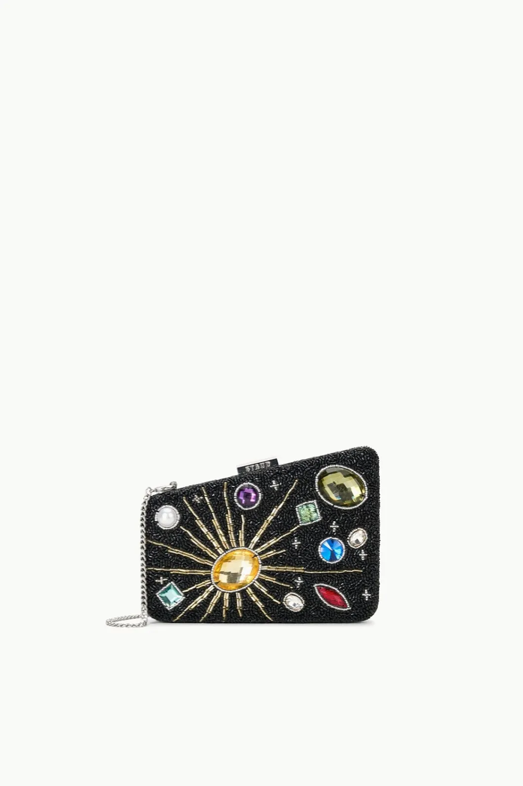 STAUD CARMELLA BEADED CLUTCH BLACK CELESTIAL< The Evening Edit | Beaded/novelty