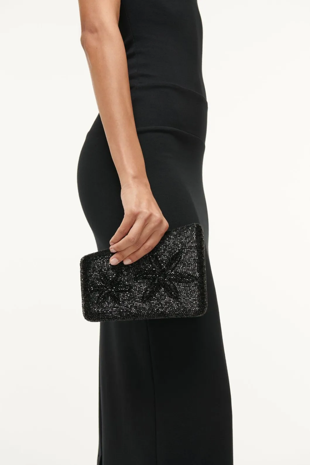 STAUD CARMELLA BEADED CLUTCH BLACK STARFISH< Clutches & Handhelds