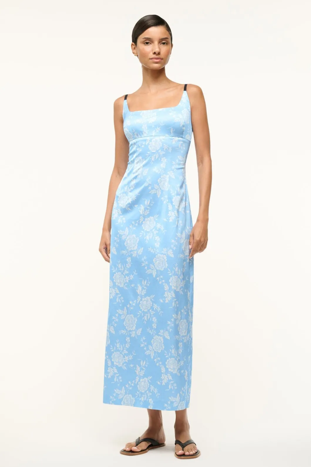 STAUD CAROL DRESS BLUE ROSE< Maxi Dresses | Dresses