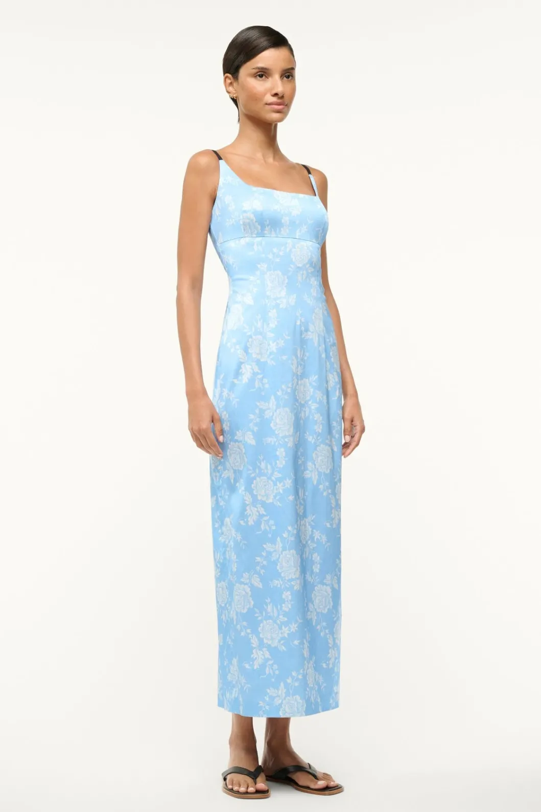 STAUD CAROL DRESS BLUE ROSE< Maxi Dresses | Dresses