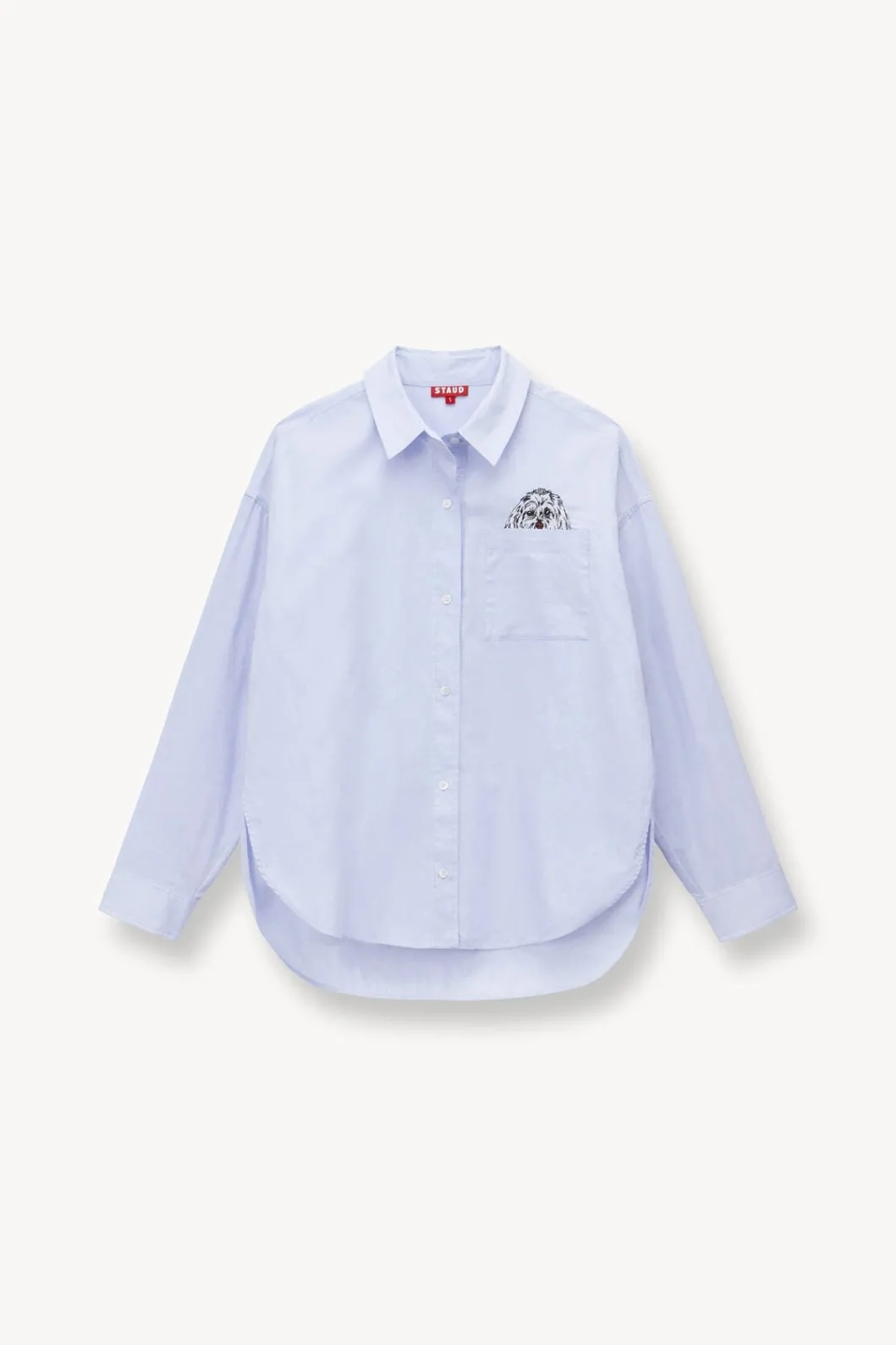 STAUD CUSTOM CLASSIC OVERSIZED SHIRT | OXFORD BLUE< Custom Clothing