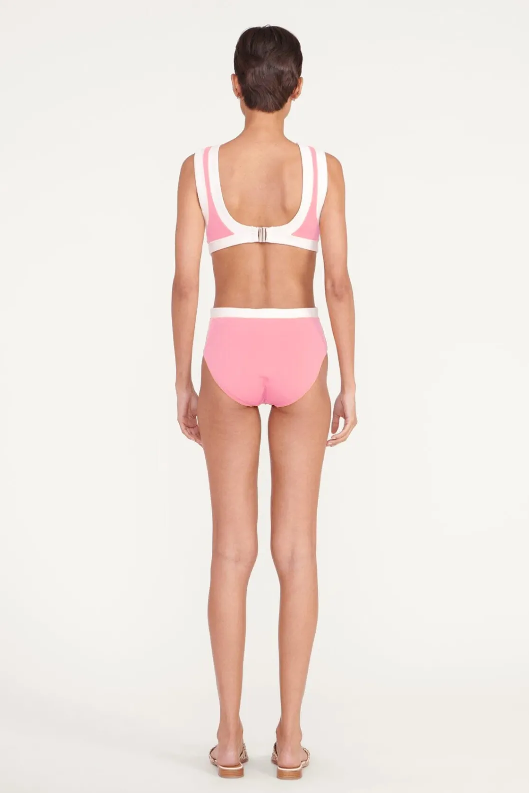 STAUD DOLCE ONE PIECE CORAL PINK WHITE< Swim | One Pieces