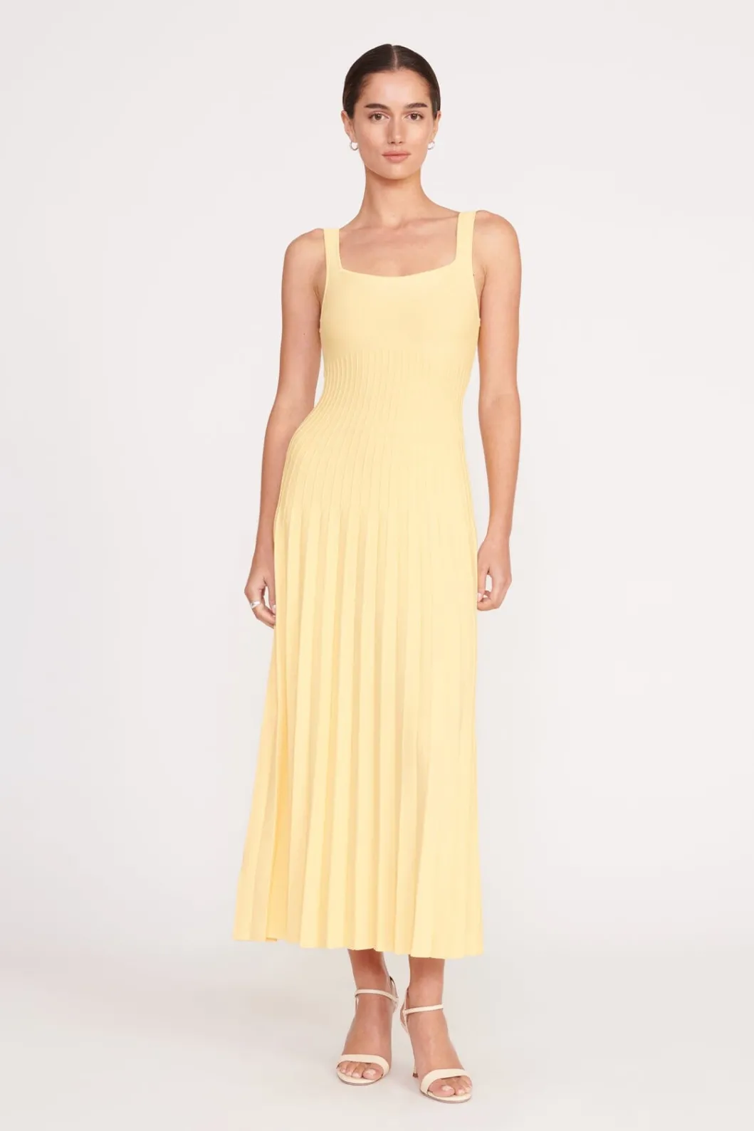 STAUD ELLISON DRESS LEMON DROP< Knit Dresses | Maxi Dresses