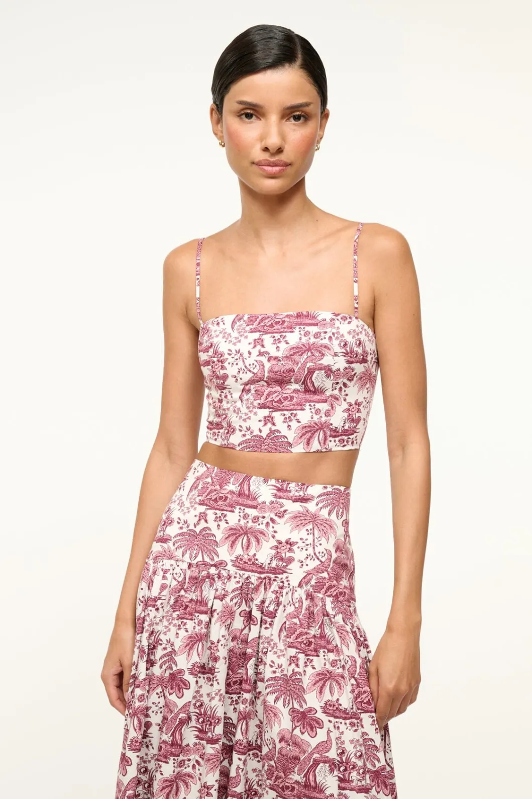 STAUD FEDERICO TANK BORDEAUX TOILE< Tops | Swim