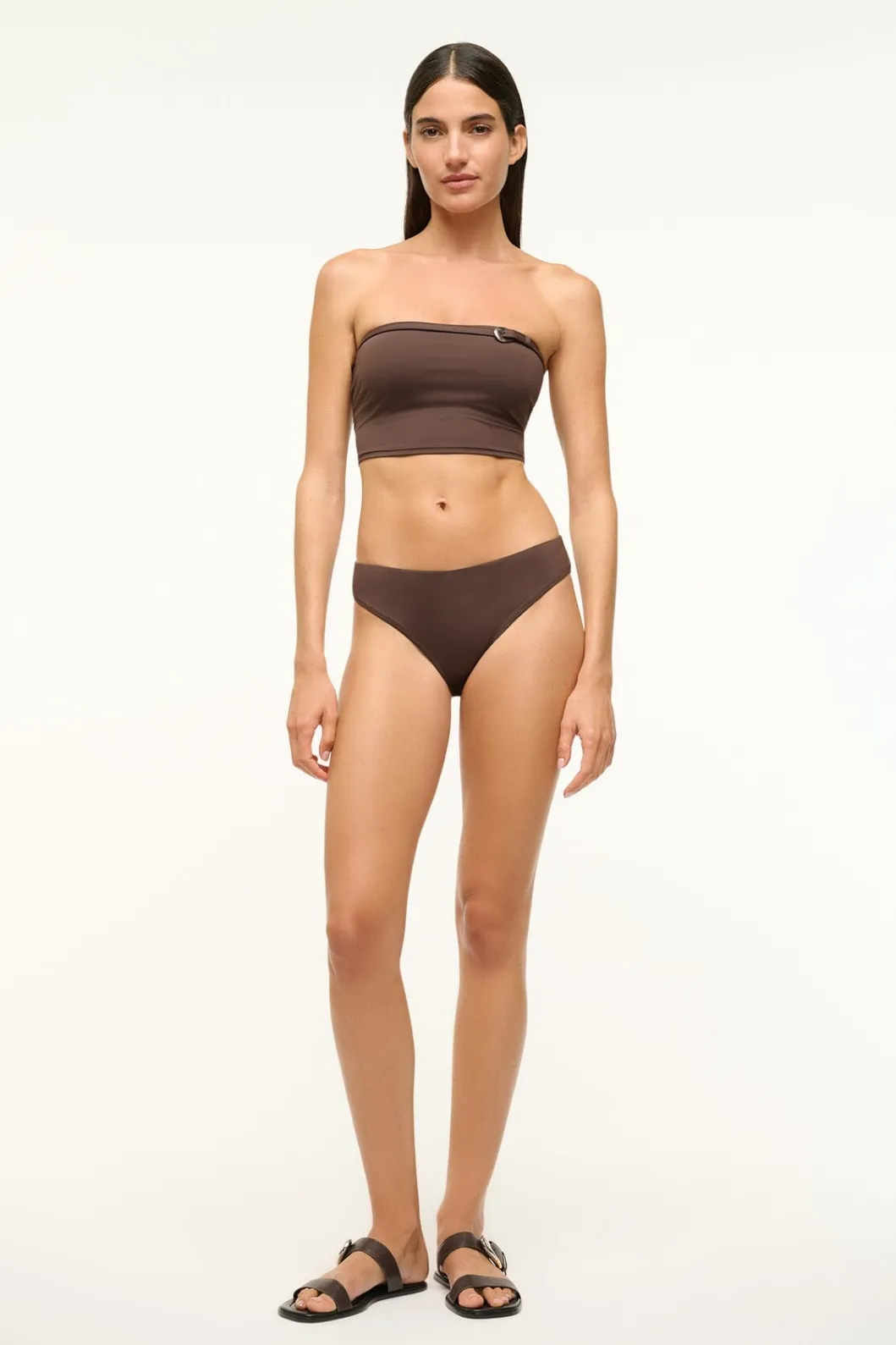 STAUD GEMMA BIKINI BOTTOM DARK CHOCOLATE< Swim | Bikinis