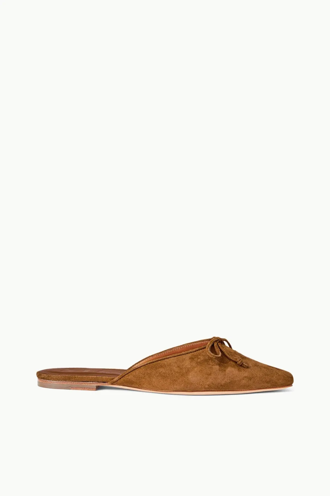 STAUD GINA MULE TAN SUEDE< Mules & Flats