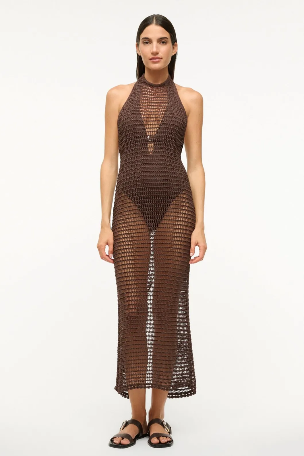 STAUD JANE DRESS DARK CHOCOLATE< Swim | Cover-ups