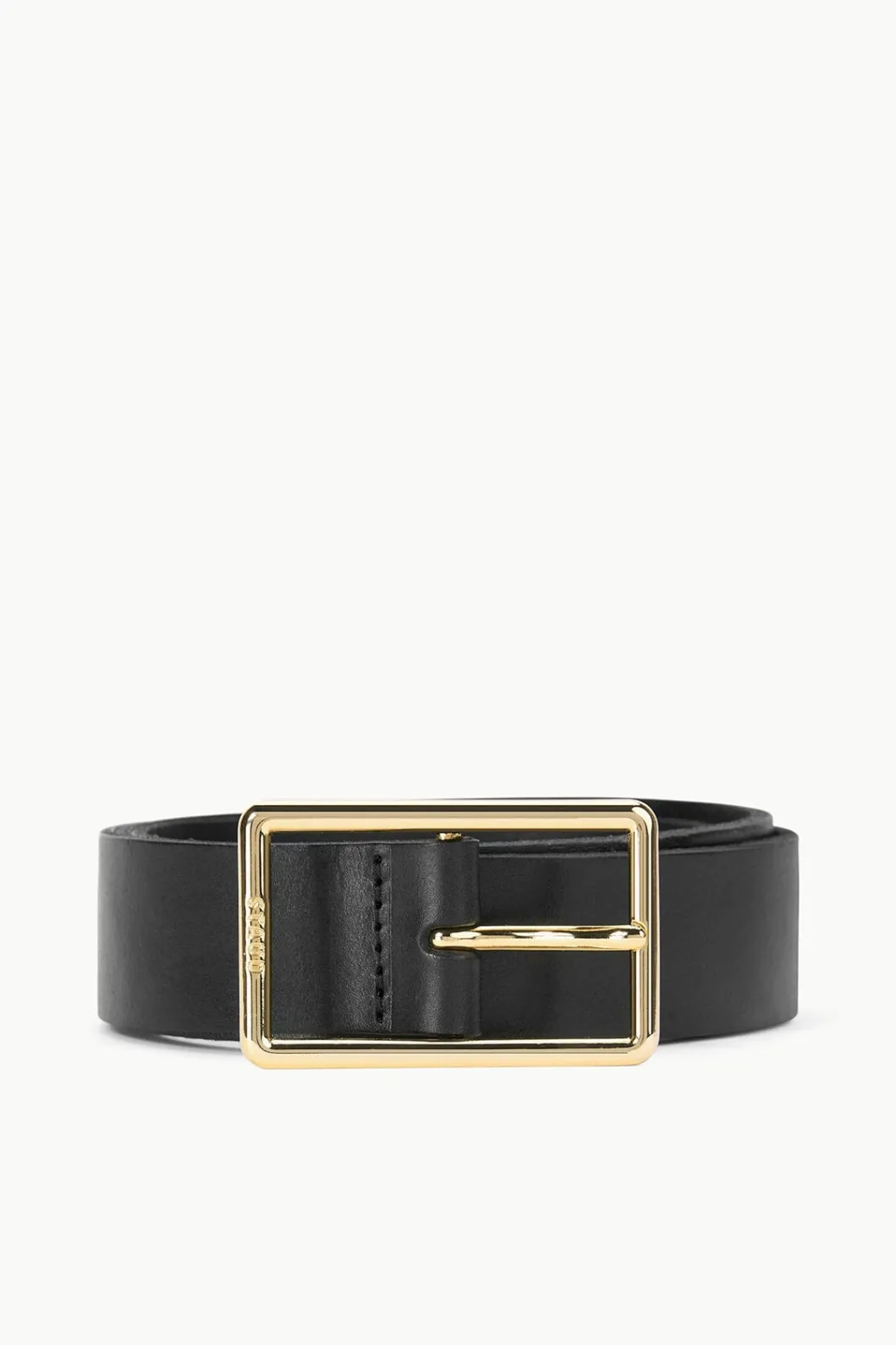 STAUD JEANS BELT - BLACK YELLOW GOLD< Accessories