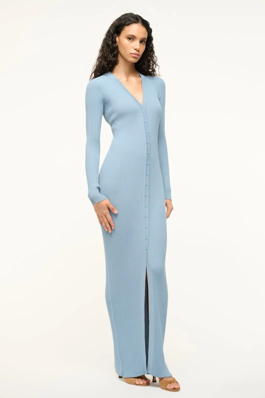 STAUD MAXI SHOKO SWEATER EARTH< Knit Dresses | Maxi Dresses