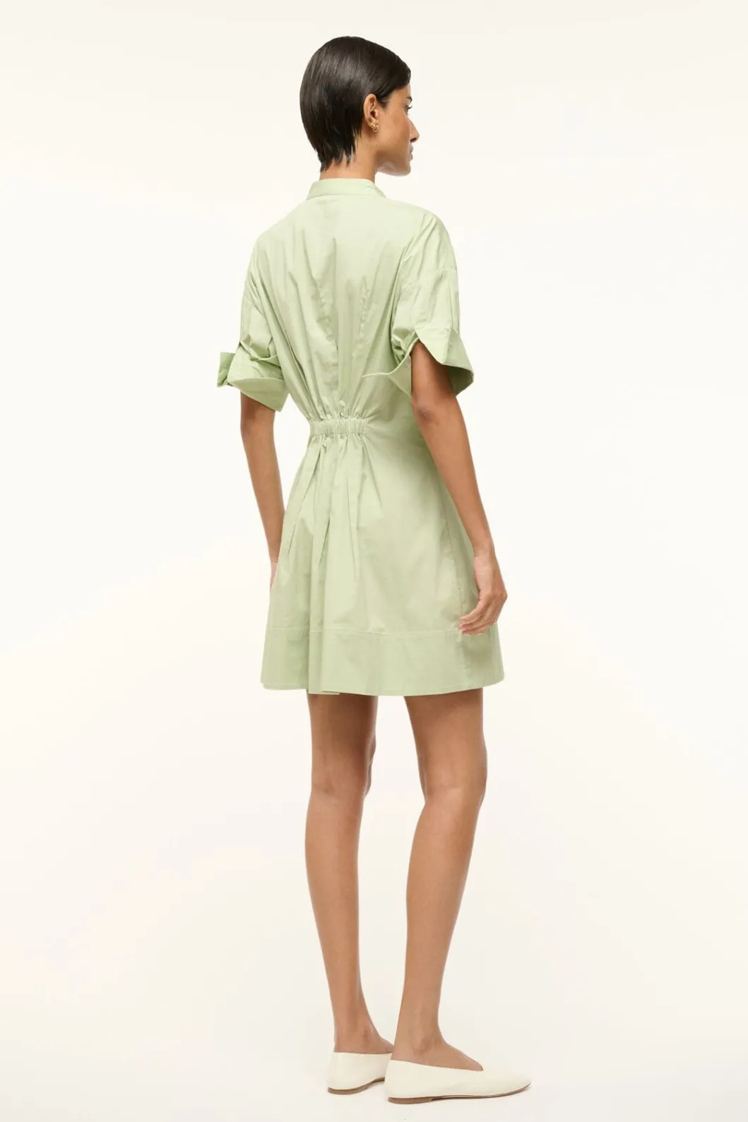 STAUD MINI LORENZA DRESS PALE JADE< Mini Dresses | Dresses