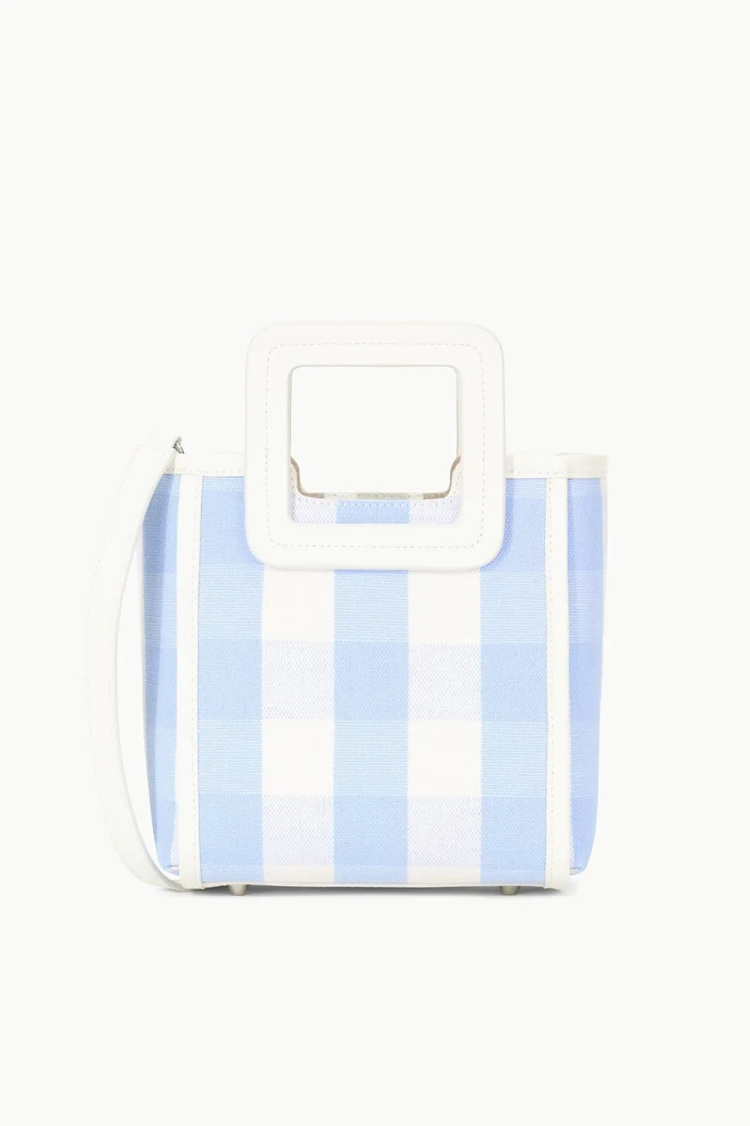 STAUD MINI SHIRLEY BAG SKY GINGHAM< Crossbody