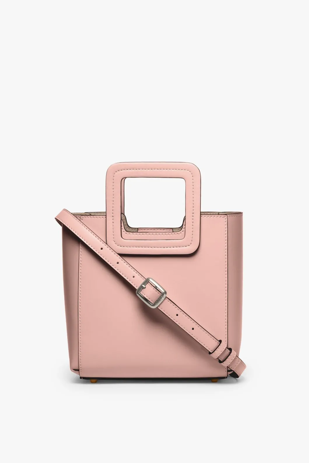 STAUD MINI SHIRLEY LEATHER BAG | DARK BLUSH< Crossbody