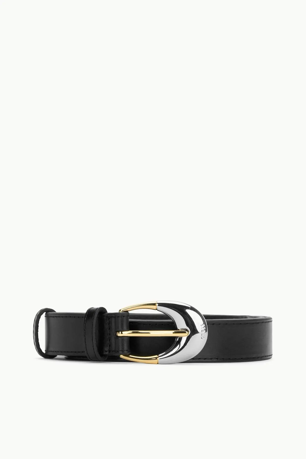 STAUD MOON BUCKLE BELT - 26MM BLACK TWO-TONE< Accessories