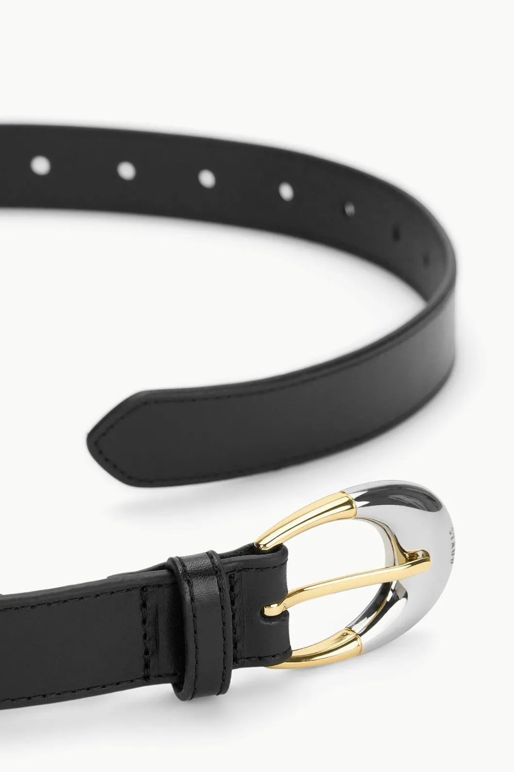 STAUD MOON BUCKLE BELT - 26MM BLACK TWO-TONE< Accessories