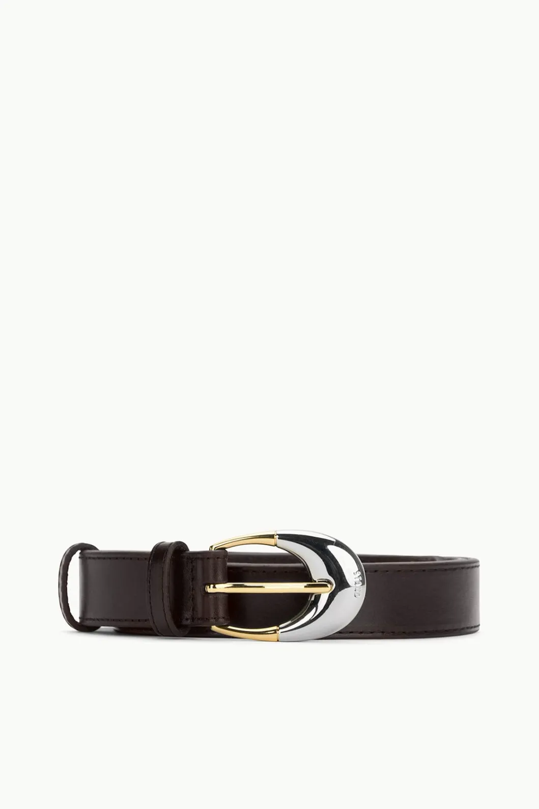 STAUD MOON BUCKLE BELT - 26MM ESPRESSO TWO-TONE< Accessories