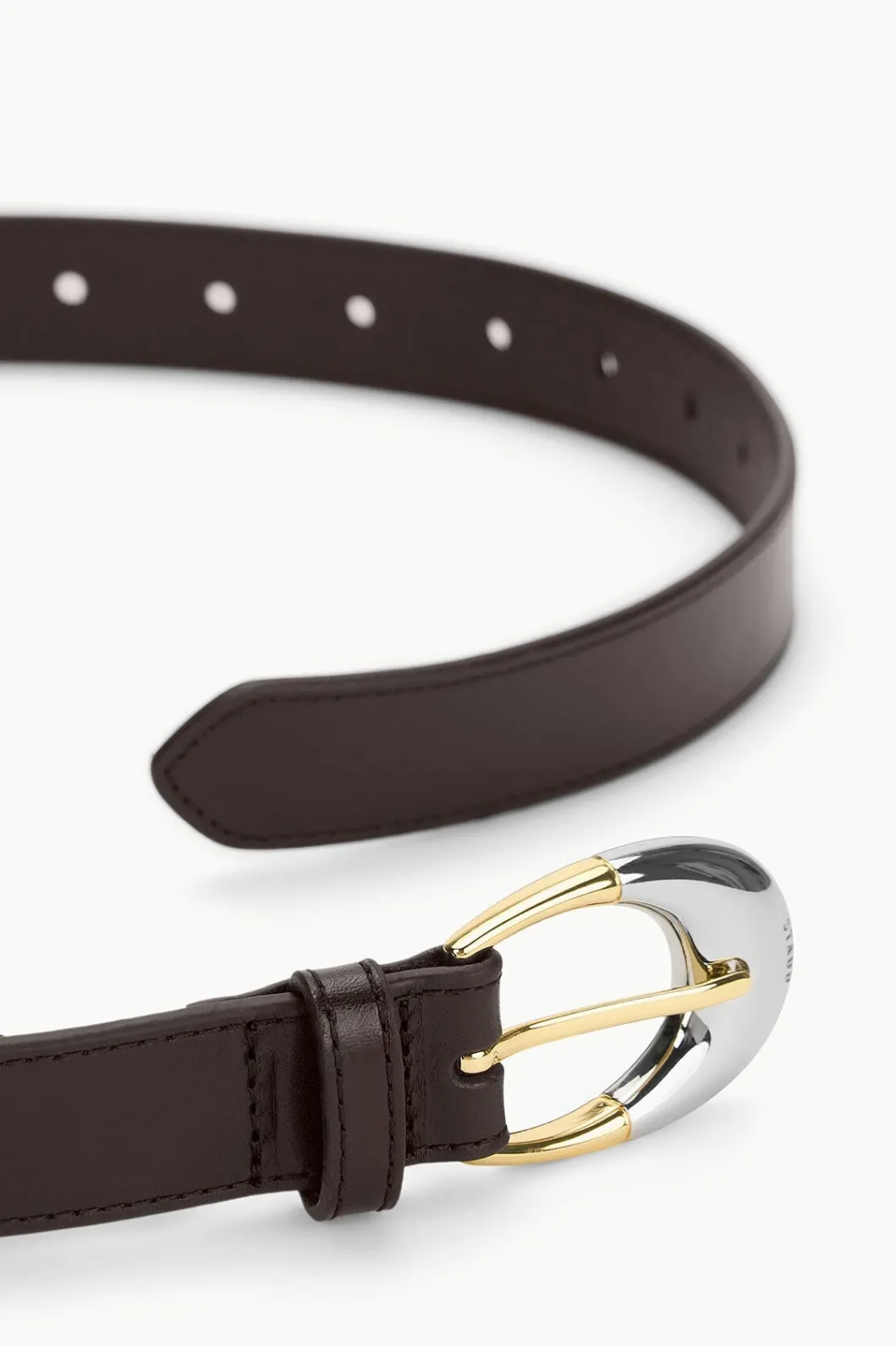 STAUD MOON BUCKLE BELT - 26MM ESPRESSO TWO-TONE< Accessories