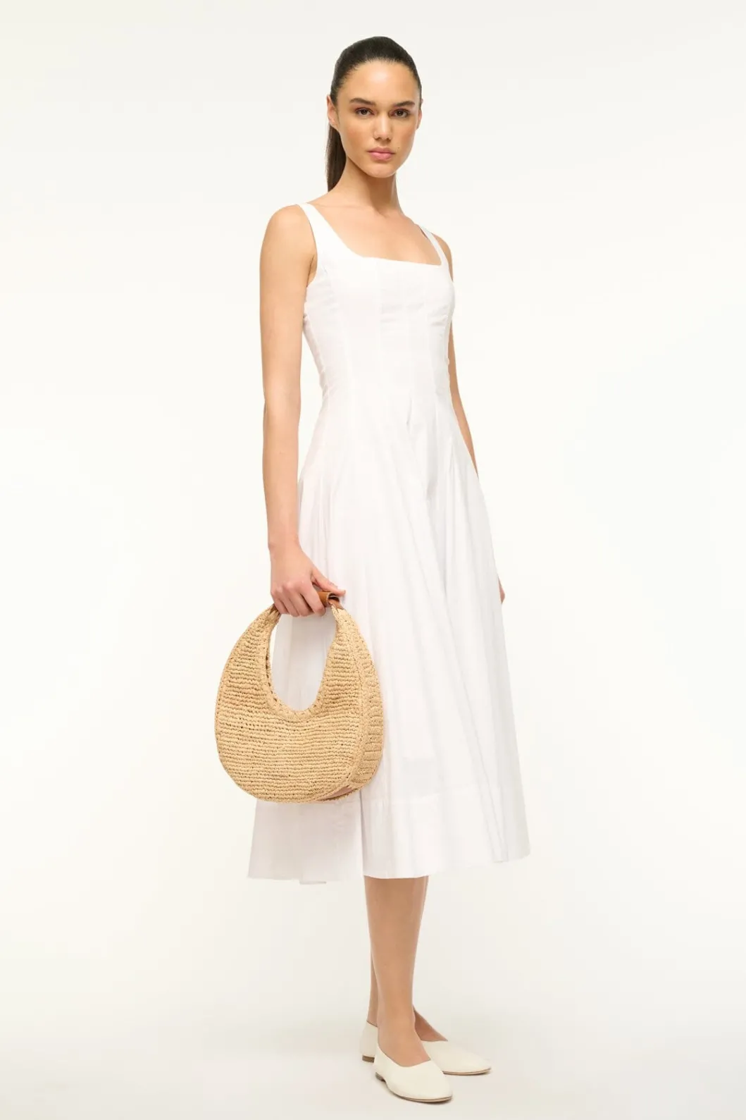 STAUD MOON RAFFIA BAG NATURAL TAN< Swim | Shoulder