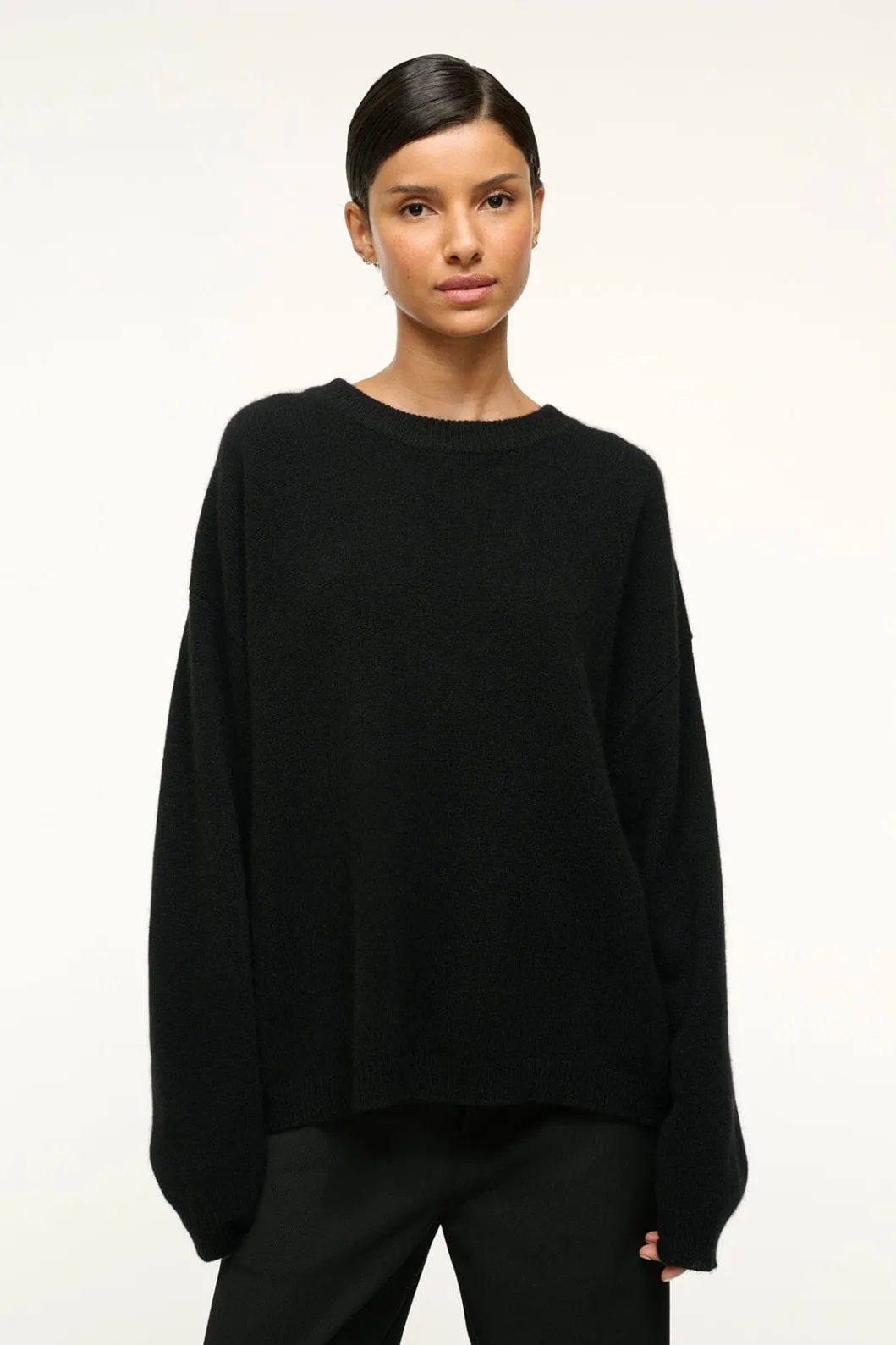 STAUD SERRANO CASHMERE RELAXED CREW< Sweaters