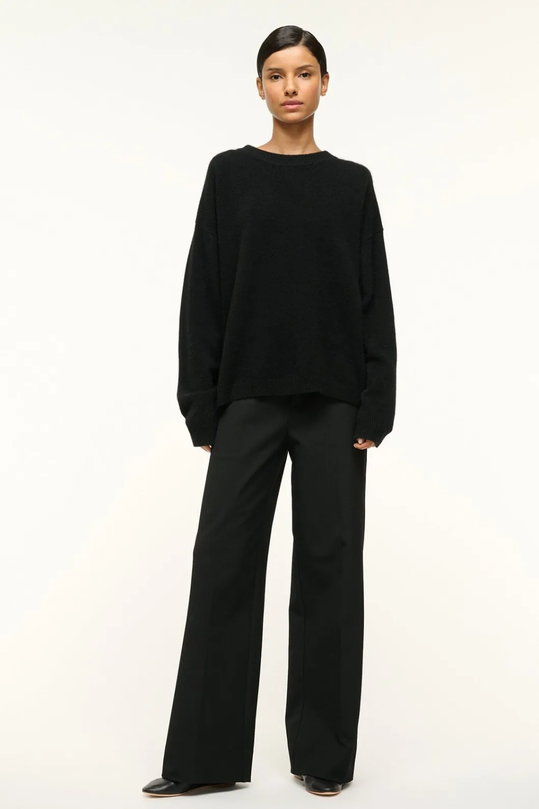 STAUD SERRANO CASHMERE RELAXED CREW< Sweaters