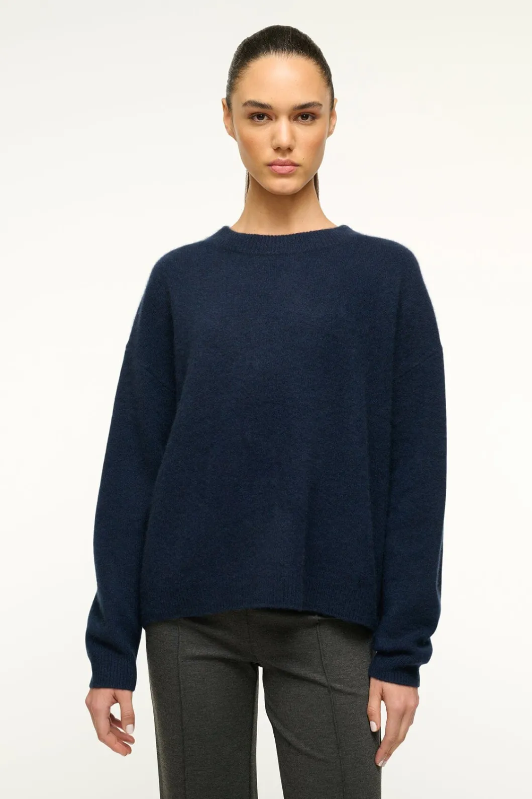 STAUD SERRANO CASHMERE RELAXED CREW< Sweaters